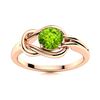 Image 1 : Natural 1.06 CTW Peridot Solitaire Ring 18K Rose Gold