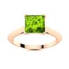Image 1 : Natural 1.59 CTW Peridot Solitaire Ring 18K Rose Gold