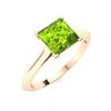 Image 2 : Natural 1.59 CTW Peridot Solitaire Ring 18K Rose Gold