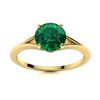 Image 1 : Natural 2.21 CTW Emerald Solitaire Ring 14K Yellow Gold
