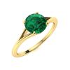 Image 2 : Natural 2.21 CTW Emerald Solitaire Ring 14K Yellow Gold