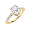 Image 2 : Natural 3.01 CTW Diamond Solitaire Ring 14K Yellow Gold