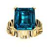 Image 1 : Natural 7.05 CTW Topaz Solitaire Ring 14K Yellow Gold