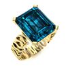 Image 2 : Natural 7.05 CTW Topaz Solitaire Ring 14K Yellow Gold