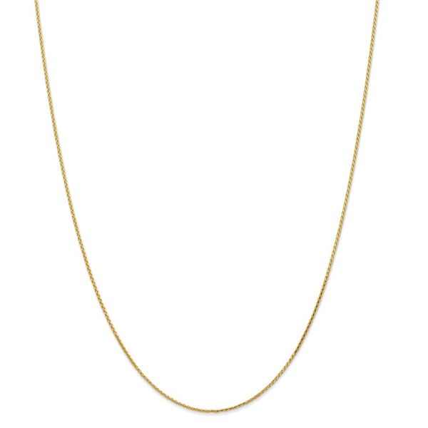 14k Gold 1 mm Diamond Cut Wheat Chain - 18 in.
