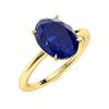 Image 2 : Natural 5.29 CTW Sapphire Solitaire Ring 14K Yellow Gold