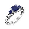 Image 2 : Natural 1.23 CTW Sapphire Solitaire Ring 18K White Gold