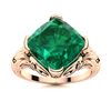 Image 1 : Natural 3.01 CTW Emerald Solitaire Ring 18K Rose Gold