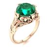 Image 2 : Natural 3.01 CTW Emerald Solitaire Ring 18K Rose Gold