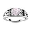 Image 1 : Natural 1.41 CTW Rose Quartz Solitaire Ring 14K White Gold