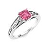 Image 2 : Natural 0.87 CTW Tourmaline Solitaire Ring 18K White Gold