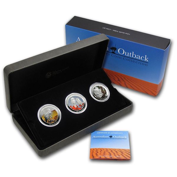 2013 Australia 3-Coin 1/2 oz Silver Outback Set BU