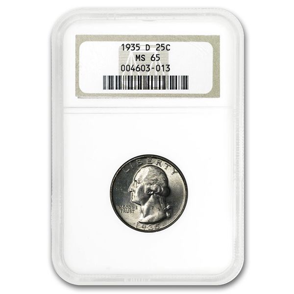 1935-D Washington Quarter MS-65 NGC