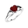 Image 2 : Natural 1.11 CTW Garnet Solitaire Ring 14K White Gold