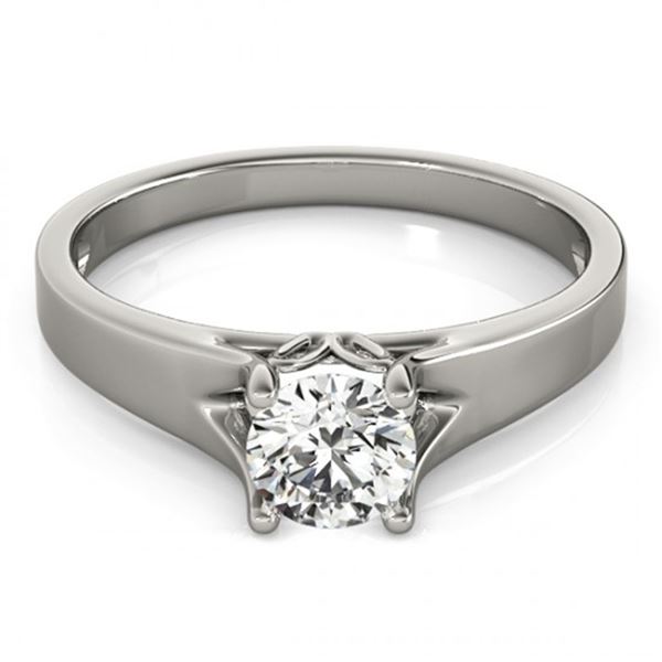 Natural 1 ctw Diamond Solitaire Ring 14k White Gold