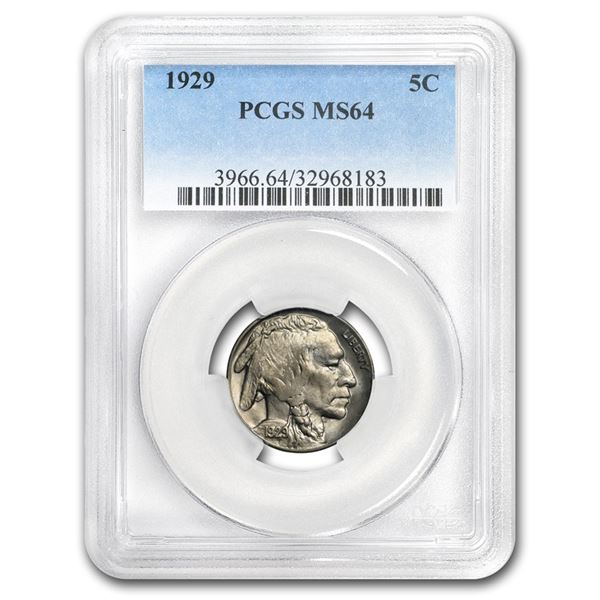 1929 Buffalo Nickel MS-64 PCGS