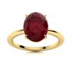 Image 1 : Natural 6.02 CTW Ruby Solitaire Ring 18K Yellow Gold