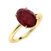 Image 2 : Natural 6.02 CTW Ruby Solitaire Ring 18K Yellow Gold
