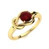 Image 2 : Natural 0.71 CTW Garnet Solitaire Ring 14K Yellow Gold
