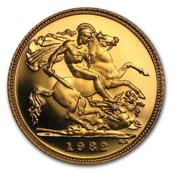 1982 Great Britain Gold 1/2 Sovereign Proof