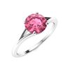 Image 2 : Natural 1.06 CTW Tourmaline Solitaire Ring 18K White Gold