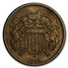 Image 1 : 1864 Two Cent Piece VF (Rotated Rev)