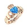 Image 2 : Natural 0.54 CTW Topaz Solitaire Ring 18K Rose Gold