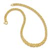 Image 2 : 14k Yellow Gold Graduated 7-12 mm Byzantine Necklace - 17.5 in.