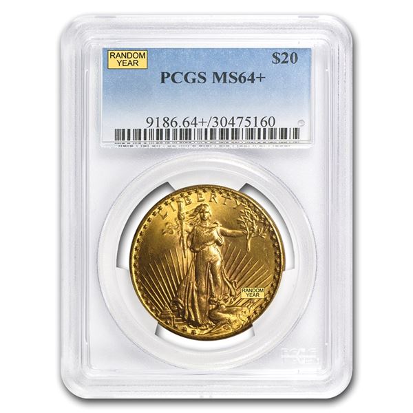 $20 Saint-Gaudens Gold Double Eagle MS-64+ PCGS (Random)