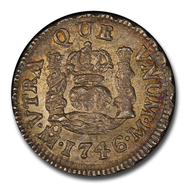 1746 Mo-M Mexico 1/2 Real Philip V MS-64 PCGS