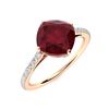 Image 2 : Natural 1.62 CTW Ruby & Diamond Engagement Ring 18K Rose Gold