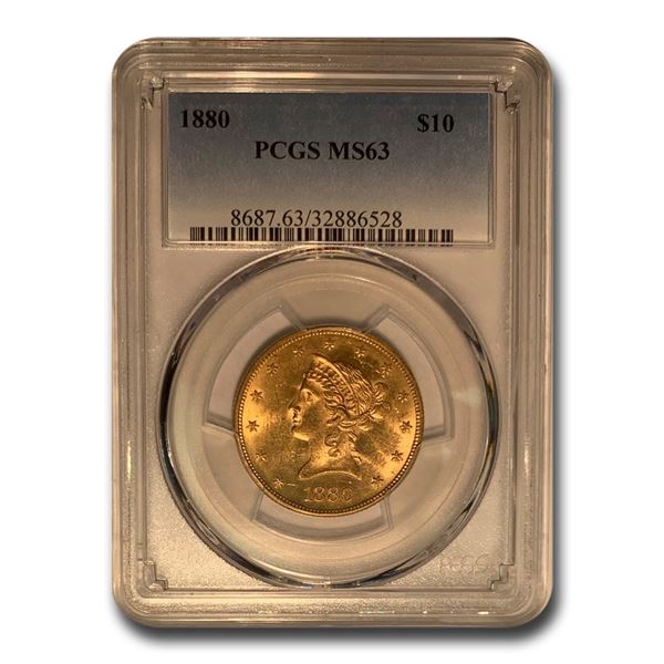 1880 $10 Liberty Gold Eagle MS-63 PCGS