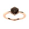 Image 1 : Natural 0.71 CTW Smoky Quartz Solitaire Ring 14K Rose Gold