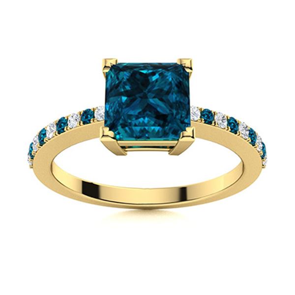 Natural 1.52 CTW Topaz & Diamond  Engagement Ring 14K Yellow Gold