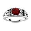 Image 1 : Natural 1.42 CTW Garnet Solitaire Ring 18K White Gold