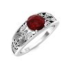 Image 2 : Natural 1.42 CTW Garnet Solitaire Ring 18K White Gold