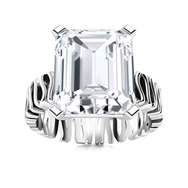 Natural 5.07 CTW Topaz Solitaire Ring 14K White Gold