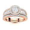 Image 1 : Natural 1.43 CTW Diamond Solitaire Ring 14K Rose Gold