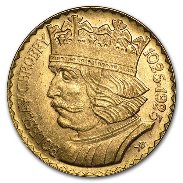 1925 Poland Gold 20 Zlotych Boleslaw BU
