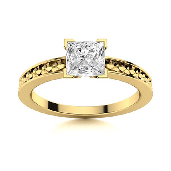 Natural 0.89 CTW Topaz Solitaire Ring 14K Yellow Gold