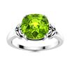 Image 1 : Natural 1.12 CTW Peridot Solitaire Ring 18K White Gold