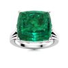 Image 1 : Natural 4.64 CTW Emerald Solitaire Ring 18K White Gold
