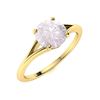 Image 2 : Natural 1.72 CTW Rose Quartz Solitaire Ring 18K Yellow Gold