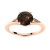 Image 1 : Natural 1.21 CTW Smoky Quartz Solitaire Ring 14K Rose Gold