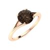 Image 2 : Natural 1.21 CTW Smoky Quartz Solitaire Ring 14K Rose Gold