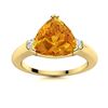 Image 1 : Natural 2.18 CTW Citrine & Diamond Engagement Ring 18K Yellow Gold