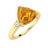 Image 2 : Natural 2.18 CTW Citrine & Diamond Engagement Ring 18K Yellow Gold