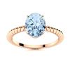 Image 1 : Natural 2.13 CTW Aquamarine Solitaire Ring 18K Rose Gold