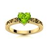Image 1 : Natural 0.45 CTW Peridot Solitaire Ring 14K Yellow Gold