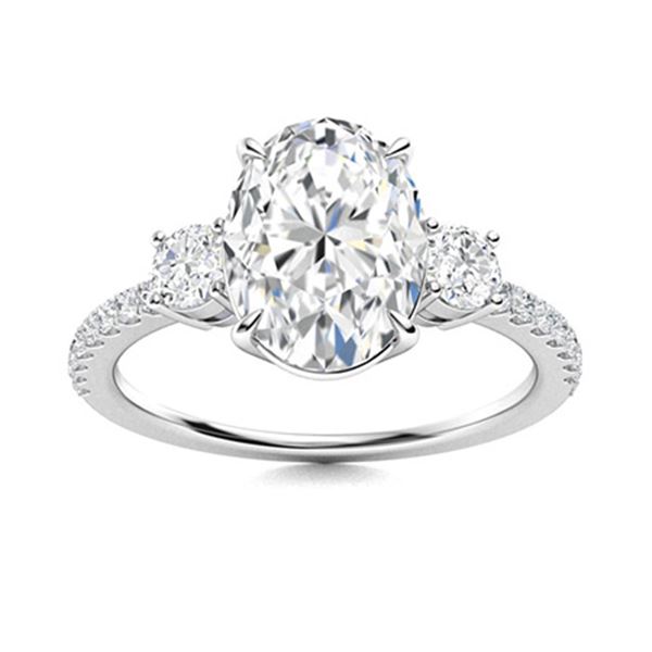 Natural 1.63 CTW Diamond Solitaire Ring 18K White Gold